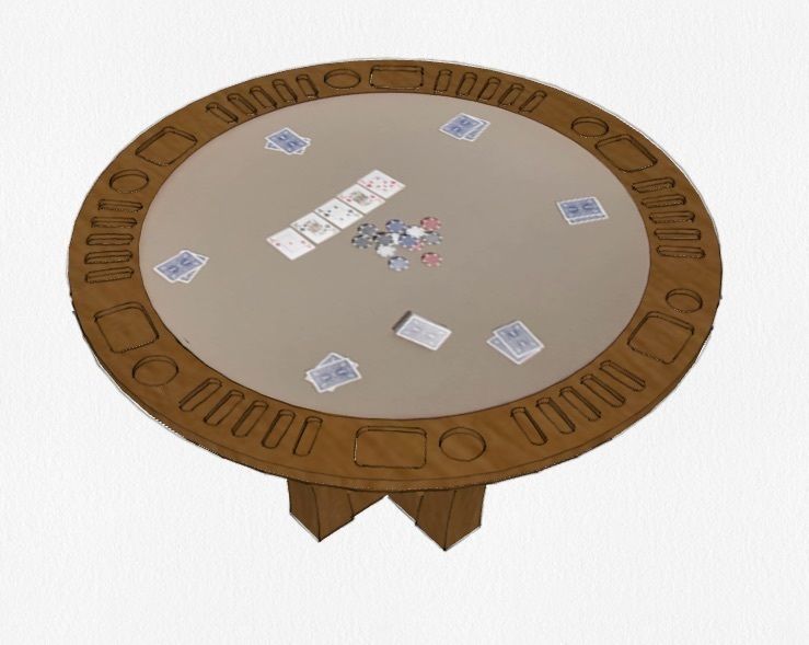 Urban Reversible Poker Table by Jack Game Room 3D model_2