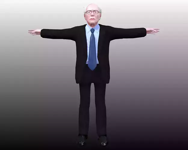 Bernie Sanders low poly  Low-poly 3D model
