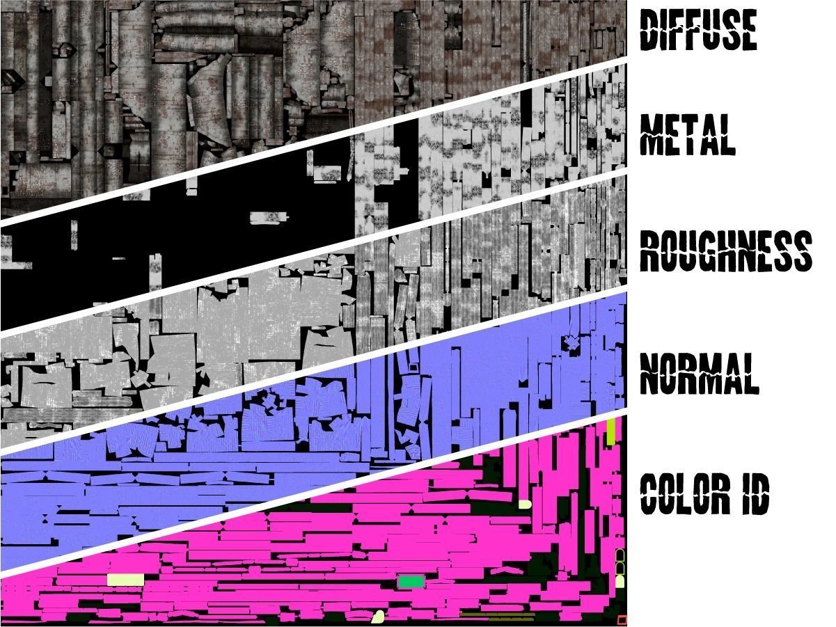 destroyed and ruined highrise city-building Low-poly 3D model_20