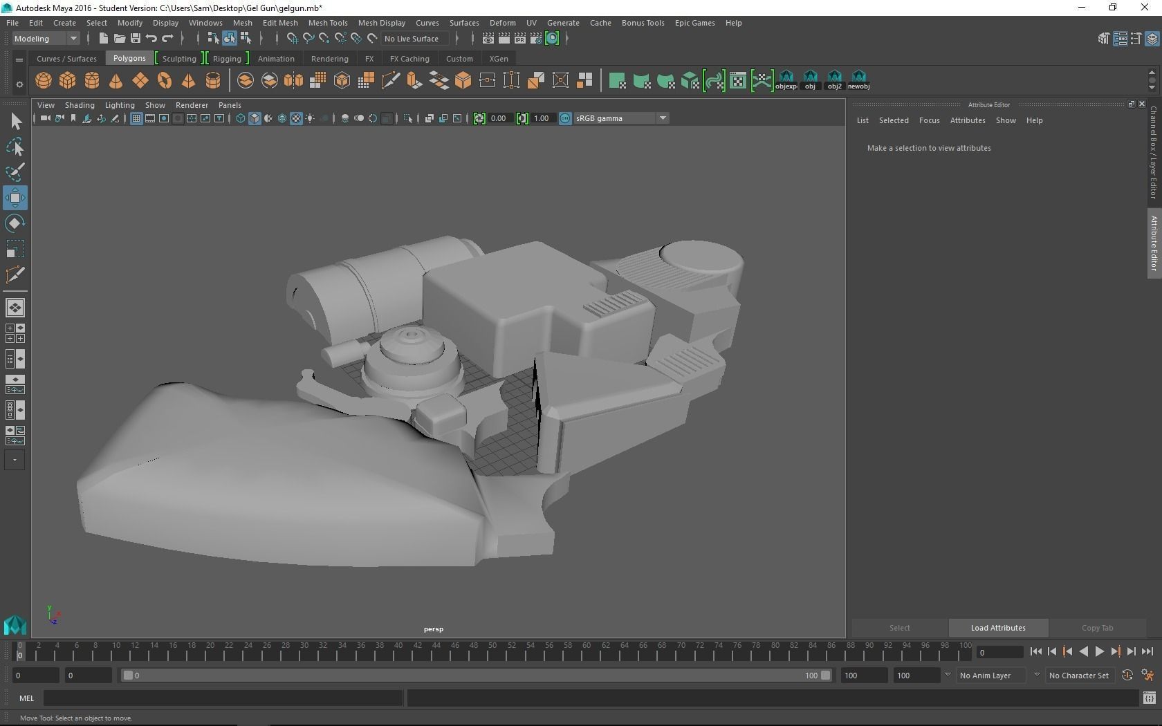 Arkham Asylum Gel Gun 3D Model 3D model_1