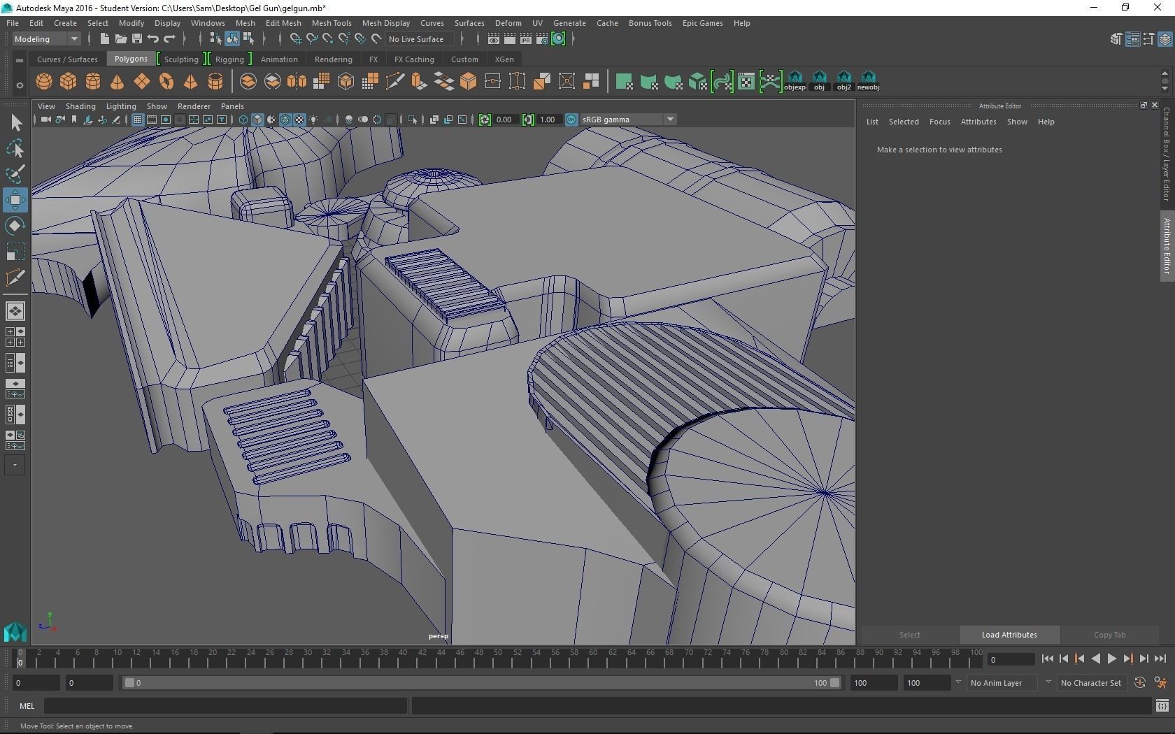 Arkham Asylum Gel Gun 3D Model 3D model_3