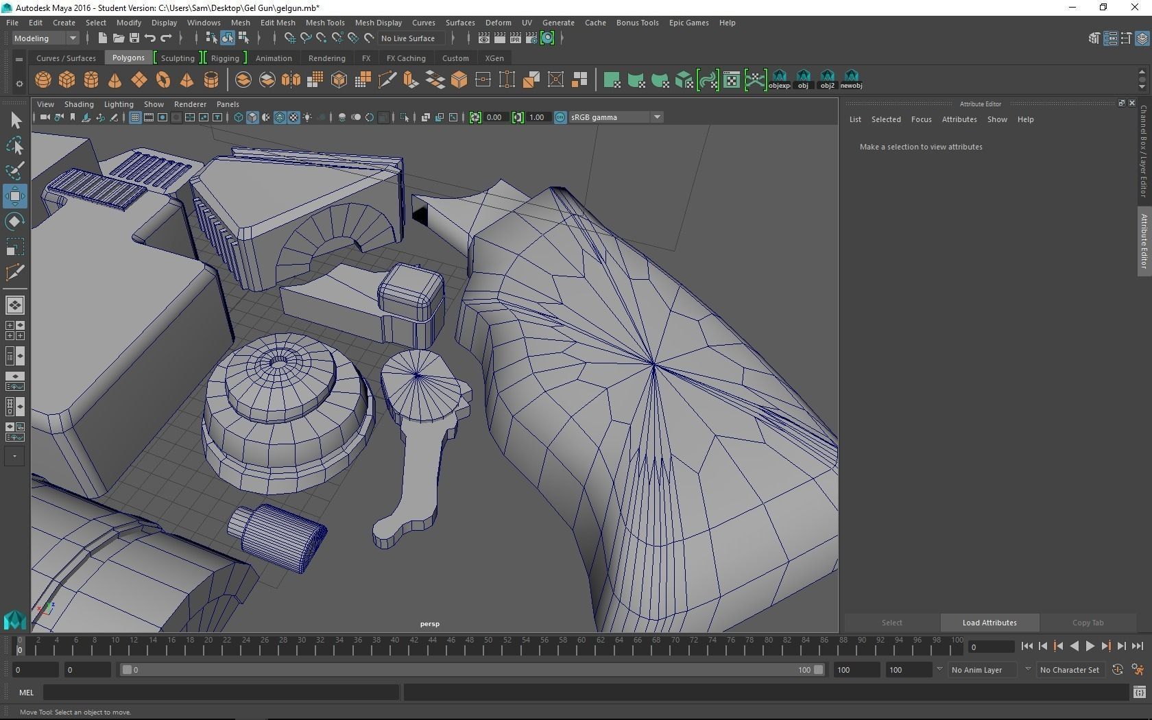 Arkham Asylum Gel Gun 3D Model 3D model_2