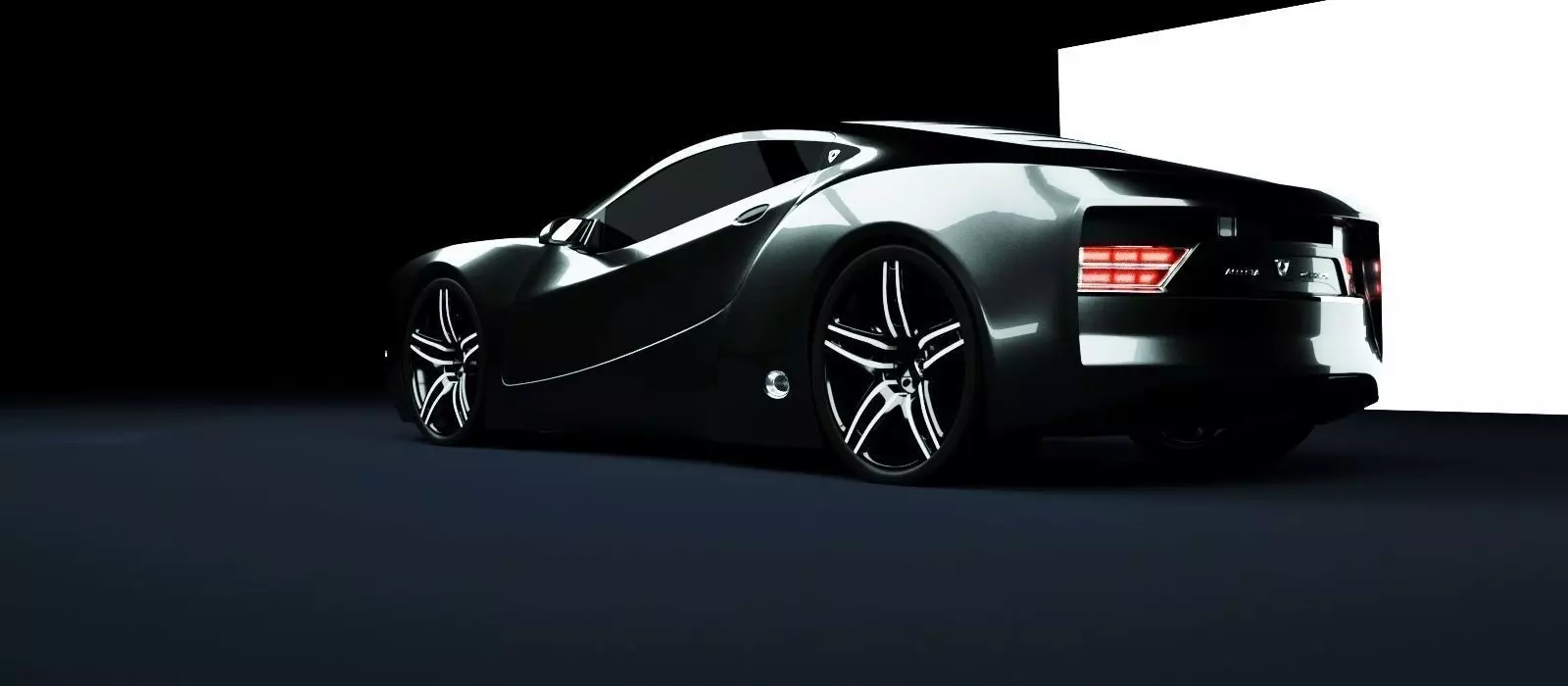 Affekta Cyclonic Sport Concept sport car  ExtraWheels  Low-poly 3D model_0