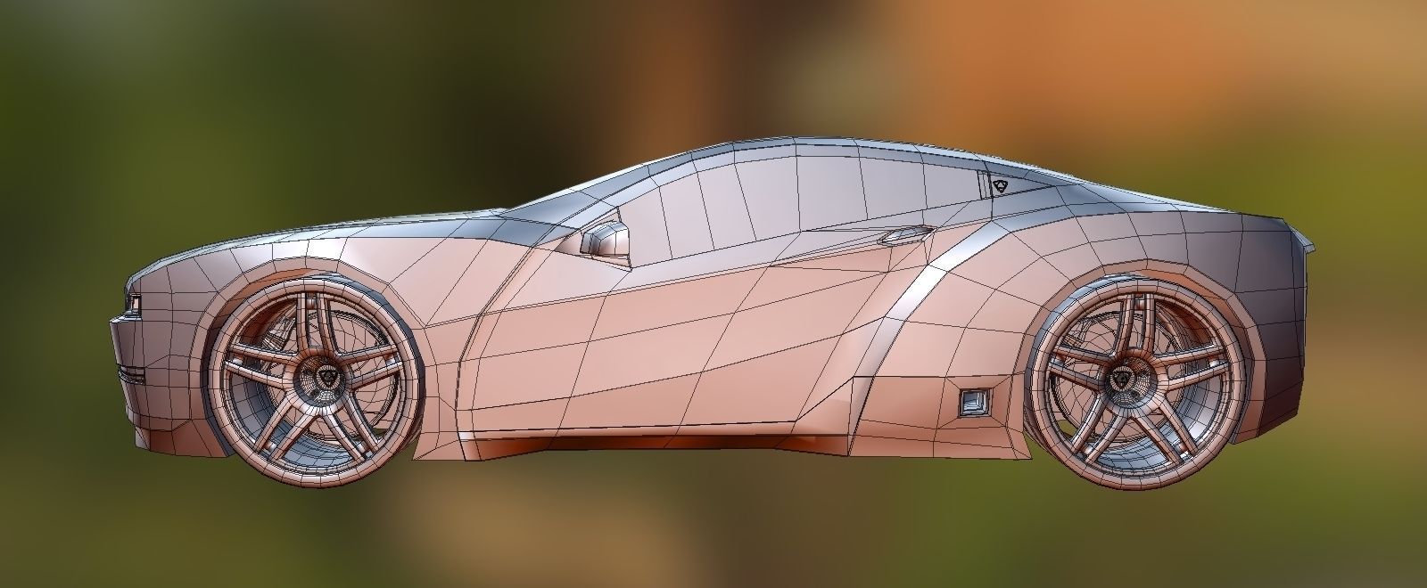 Affekta Cyclonic Sport Concept sport car  ExtraWheels  Low-poly 3D model_10