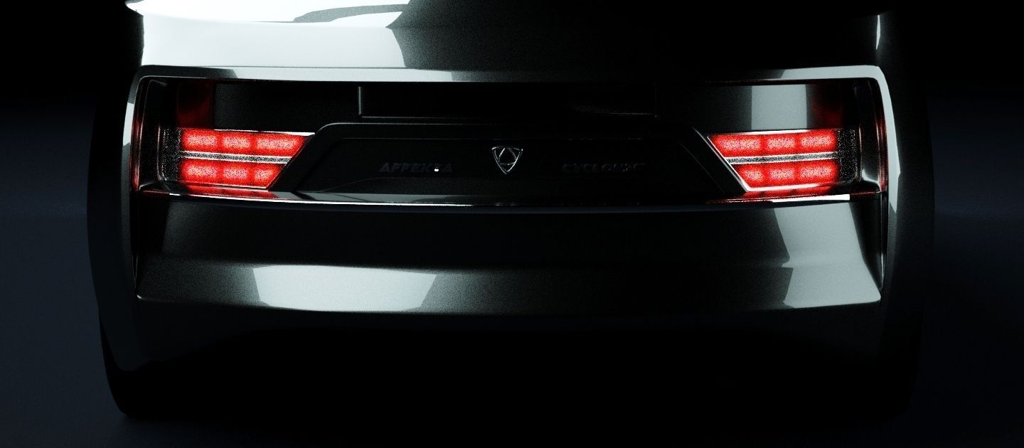 Affekta Cyclonic Sport Concept sport car  ExtraWheels  Low-poly 3D model_6