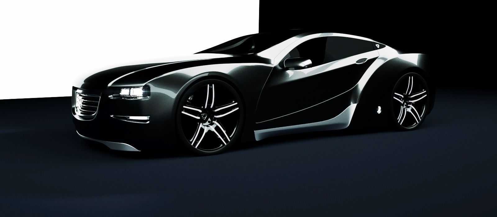 Affekta Cyclonic Sport Concept sport car  ExtraWheels  Low-poly 3D model_1