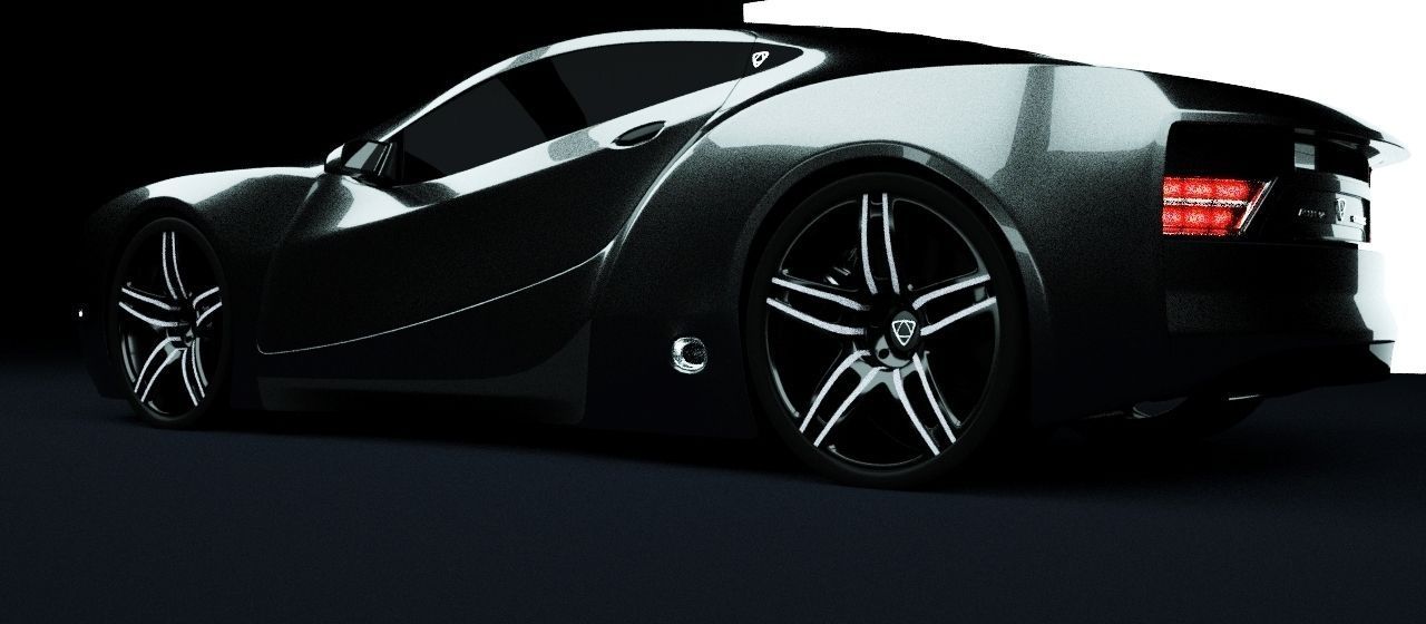 Affekta Cyclonic Sport Concept sport car  ExtraWheels  Low-poly 3D model_4