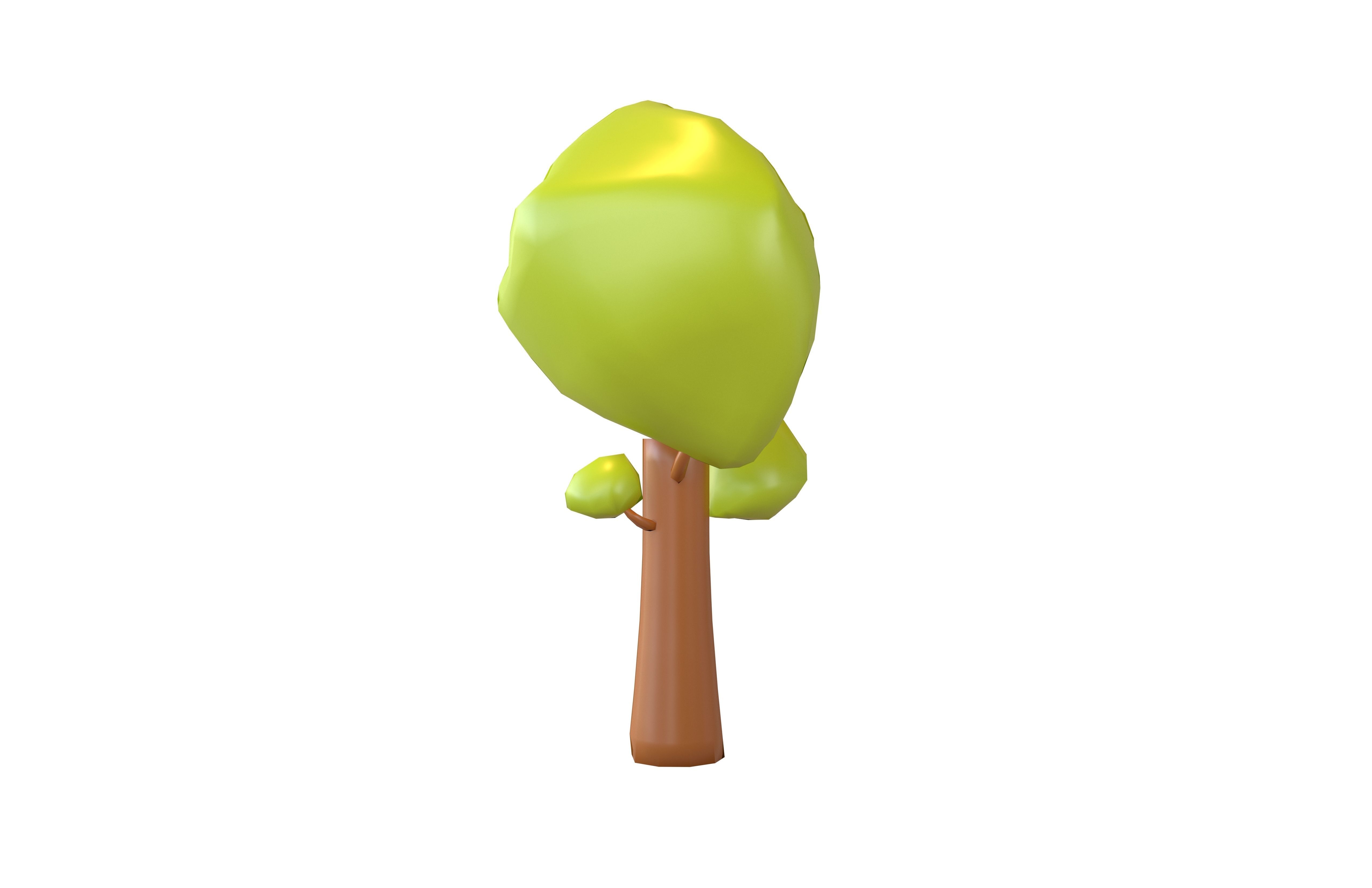 Park Tree v1 001 Low-poly 3D model_2