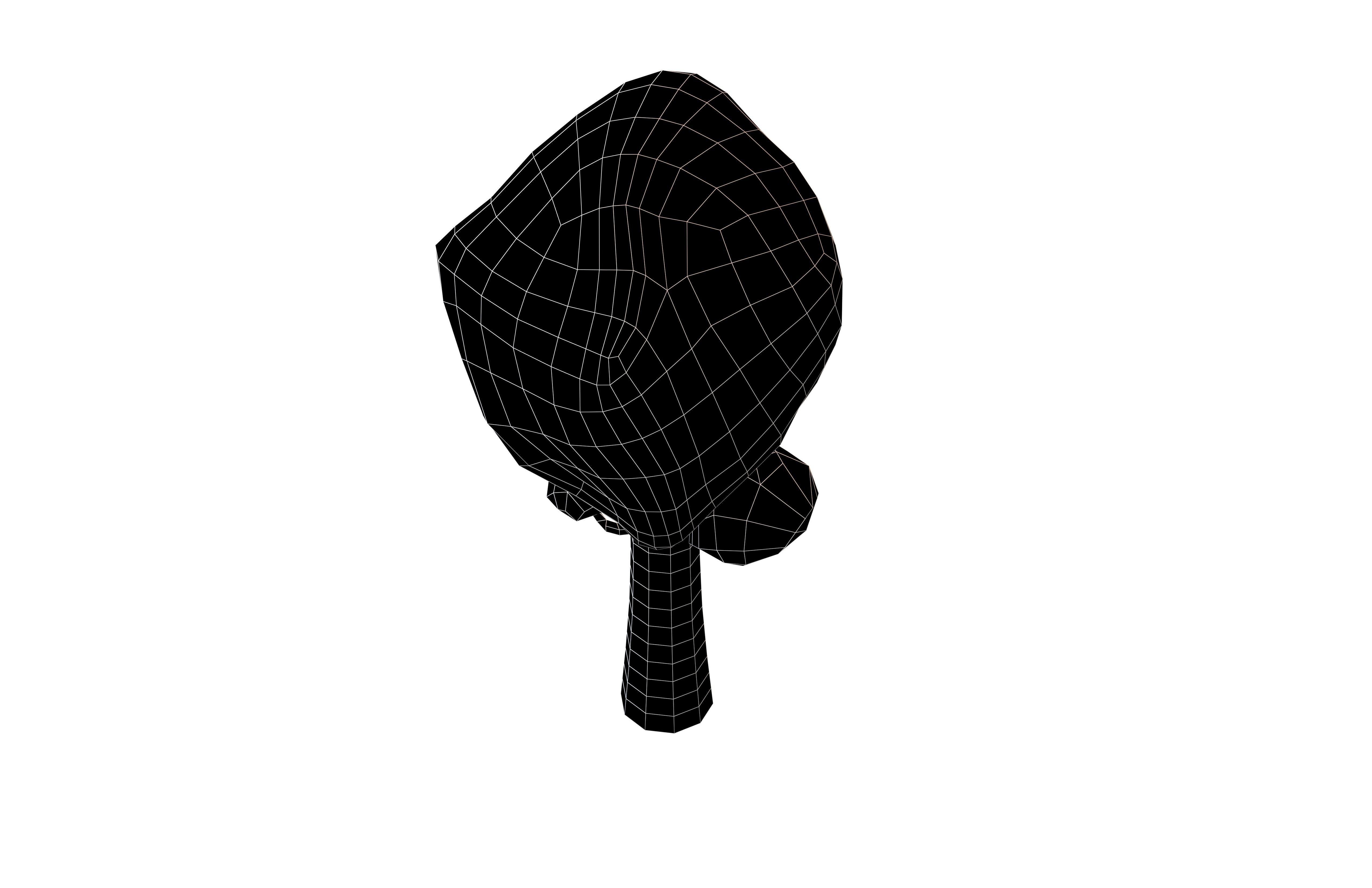 Park Tree v1 001 Low-poly 3D model_7