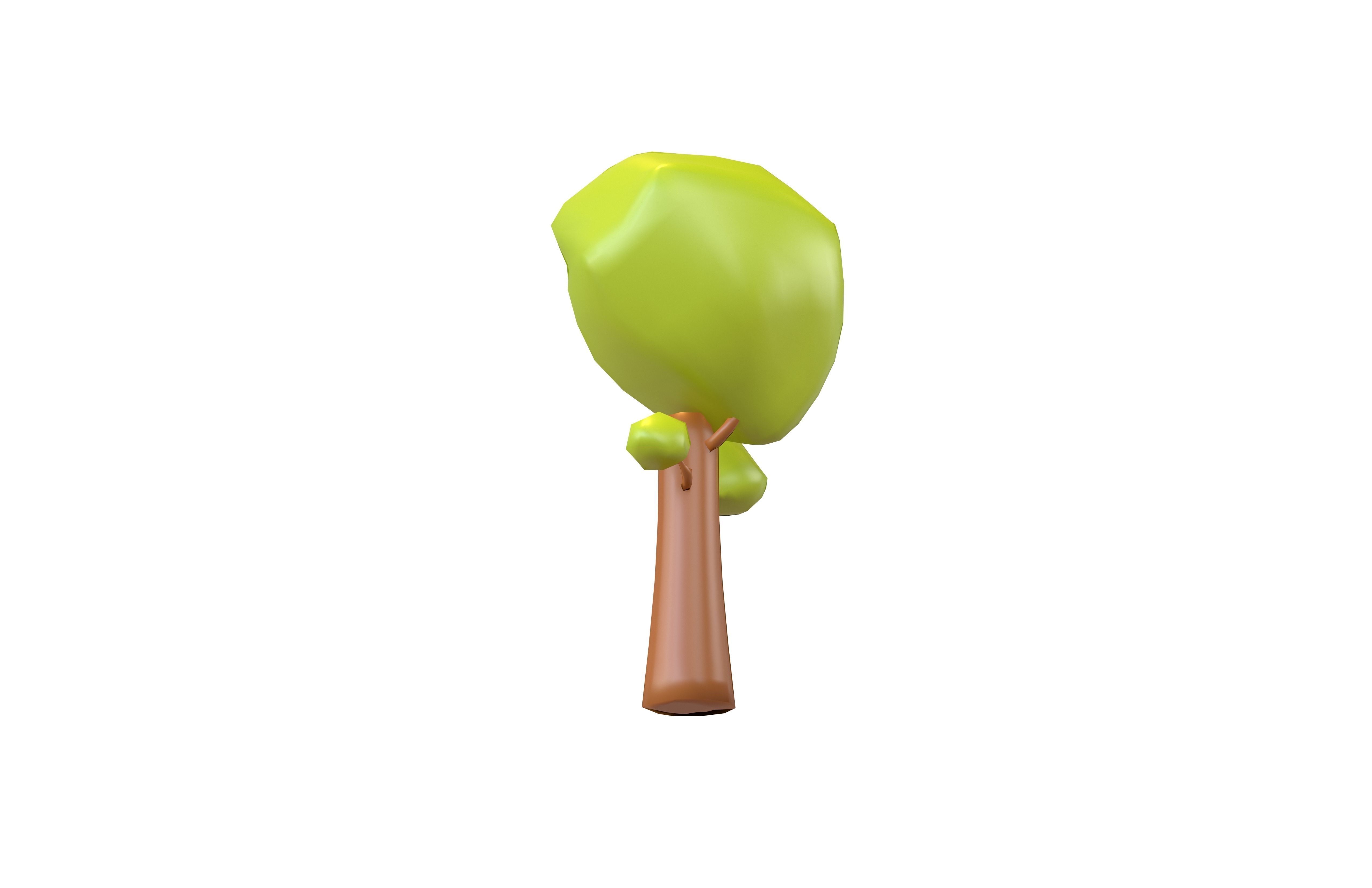 Park Tree v1 001 Low-poly 3D model_1
