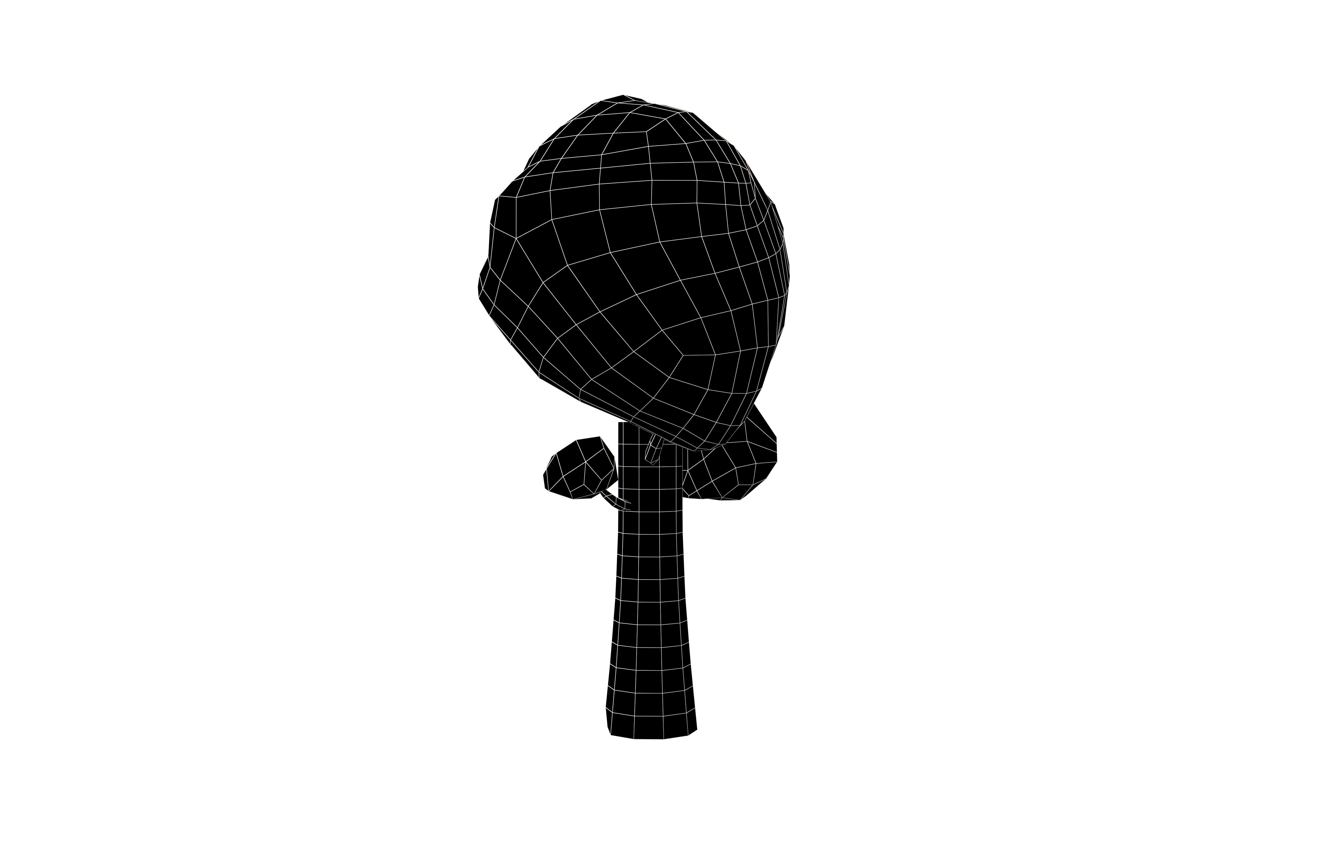 Park Tree v1 001 Low-poly 3D model_6