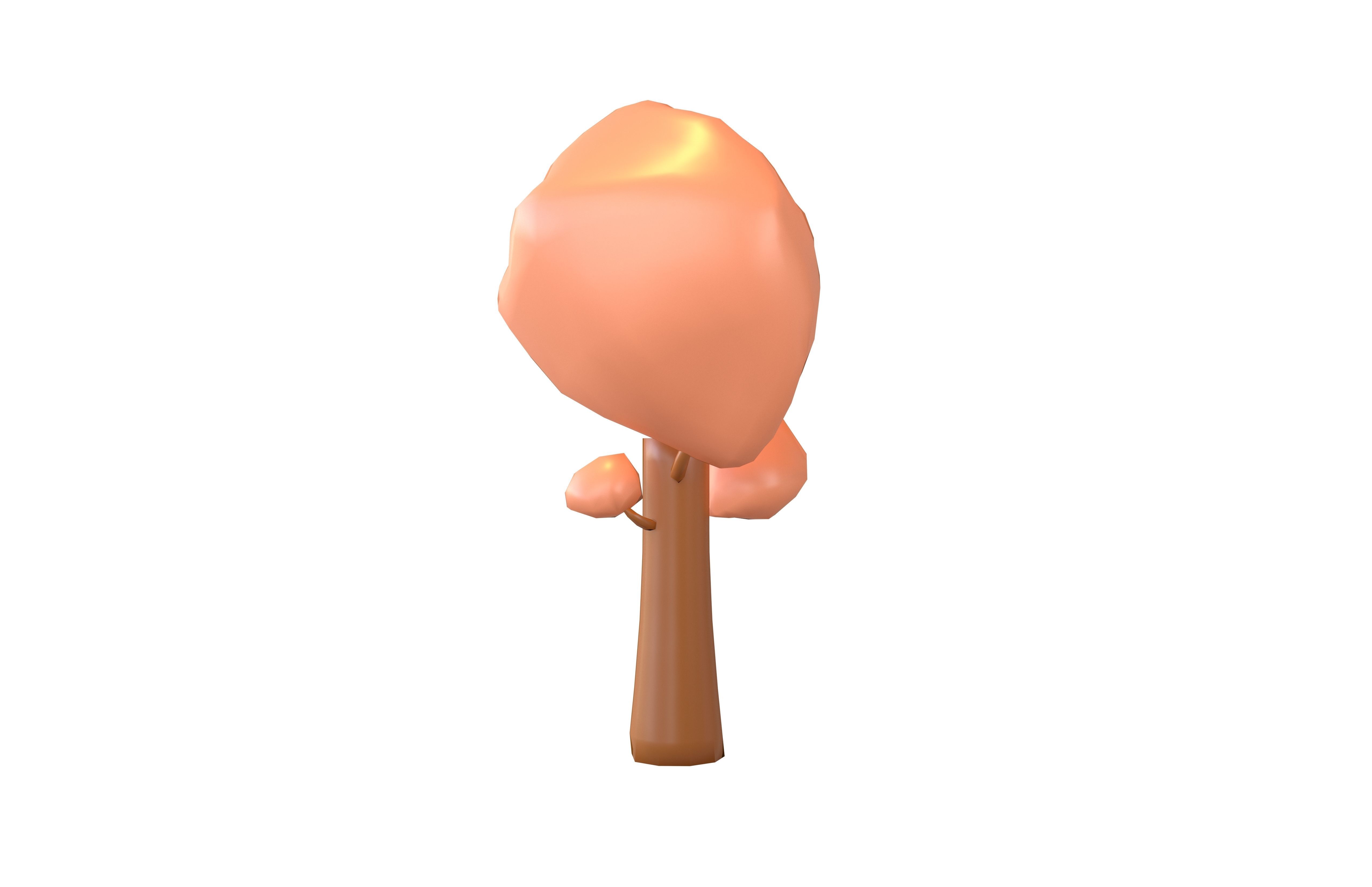 Park Tree v1 003 Low-poly 3D model_1