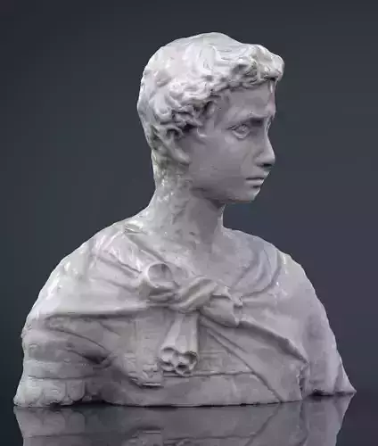 ROMAN BUST 3 Low-poly 3D model