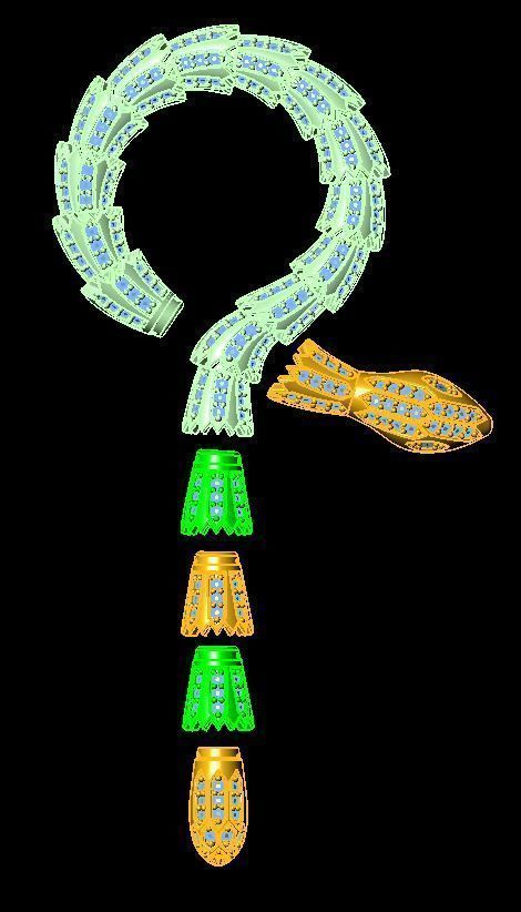 snake necklace 3D model_5