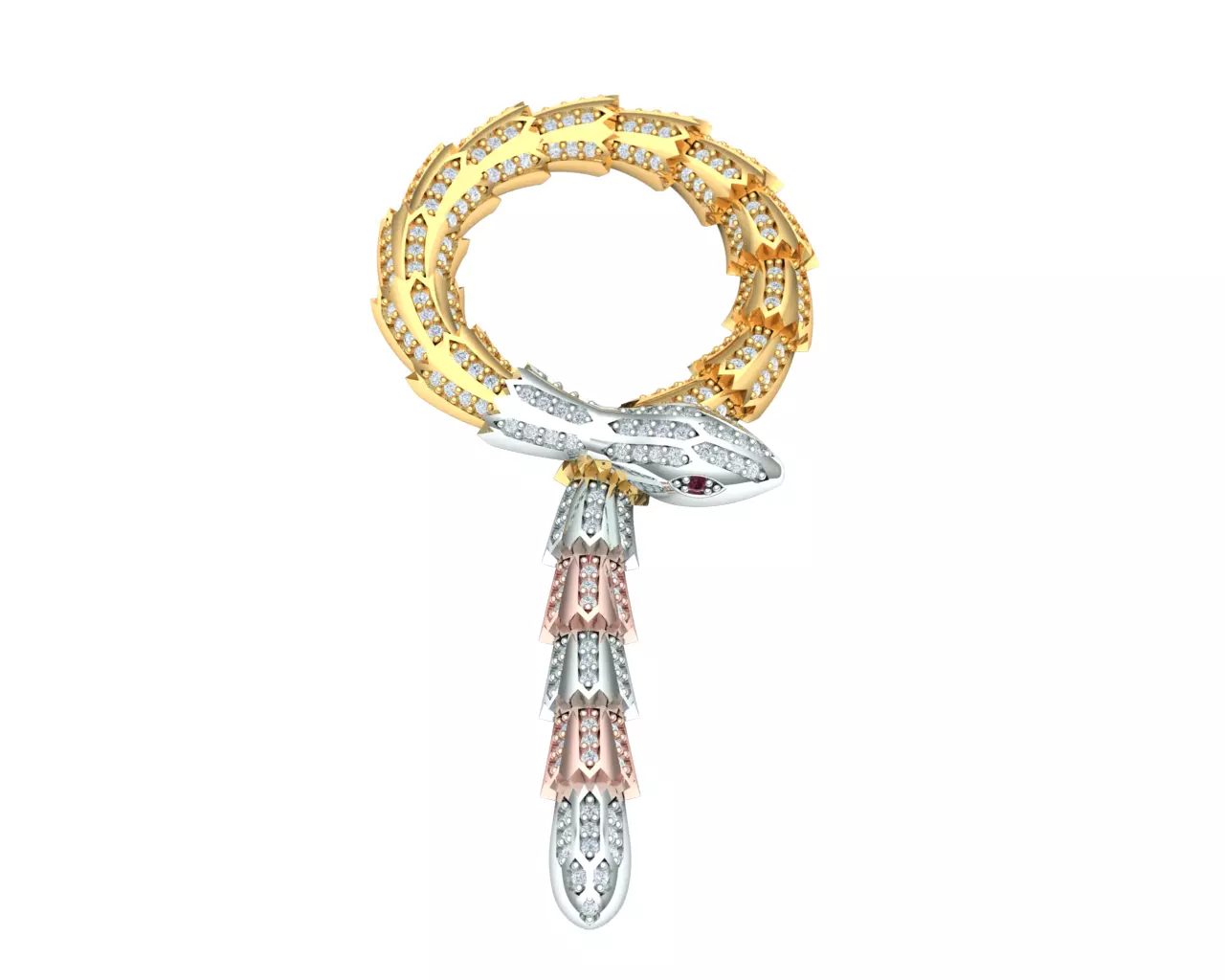 snake necklace 3D model_0