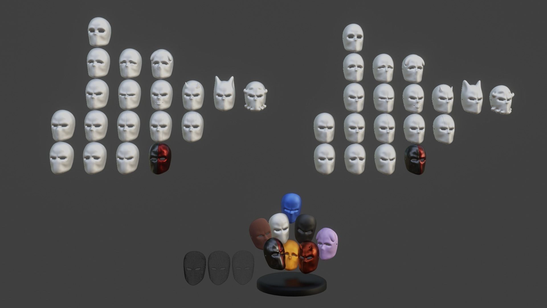 Mask Collection - All The Masks You Need Low-poly 3D model_1