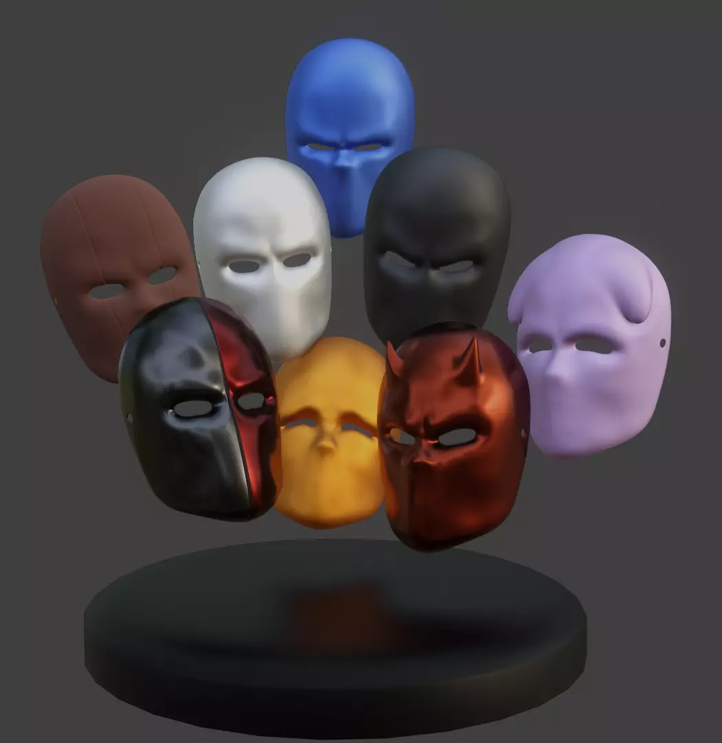 Mask Collection - All The Masks You Need Low-poly 3D model_0