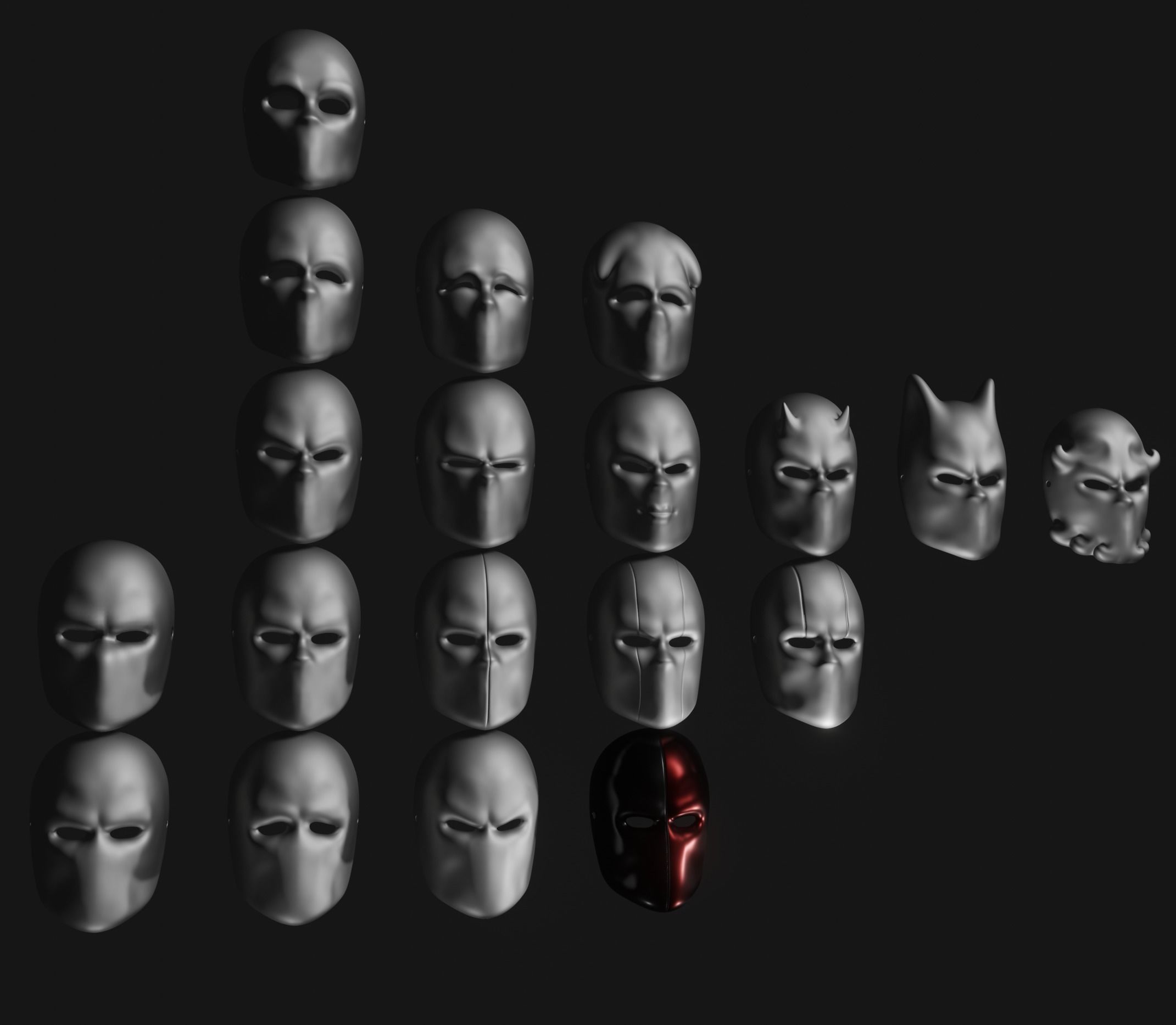 Mask Collection - All The Masks You Need Low-poly 3D model_5