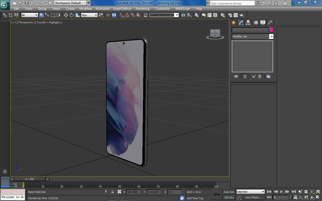 SAMSUNG GALAXY S21 5G Low-poly 3D model_3