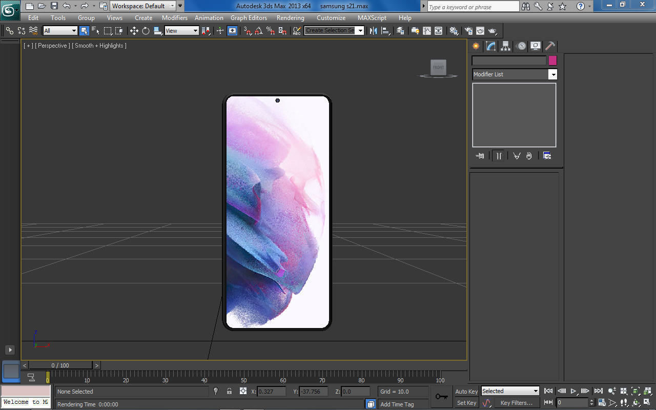 SAMSUNG GALAXY S21 5G Low-poly 3D model_12