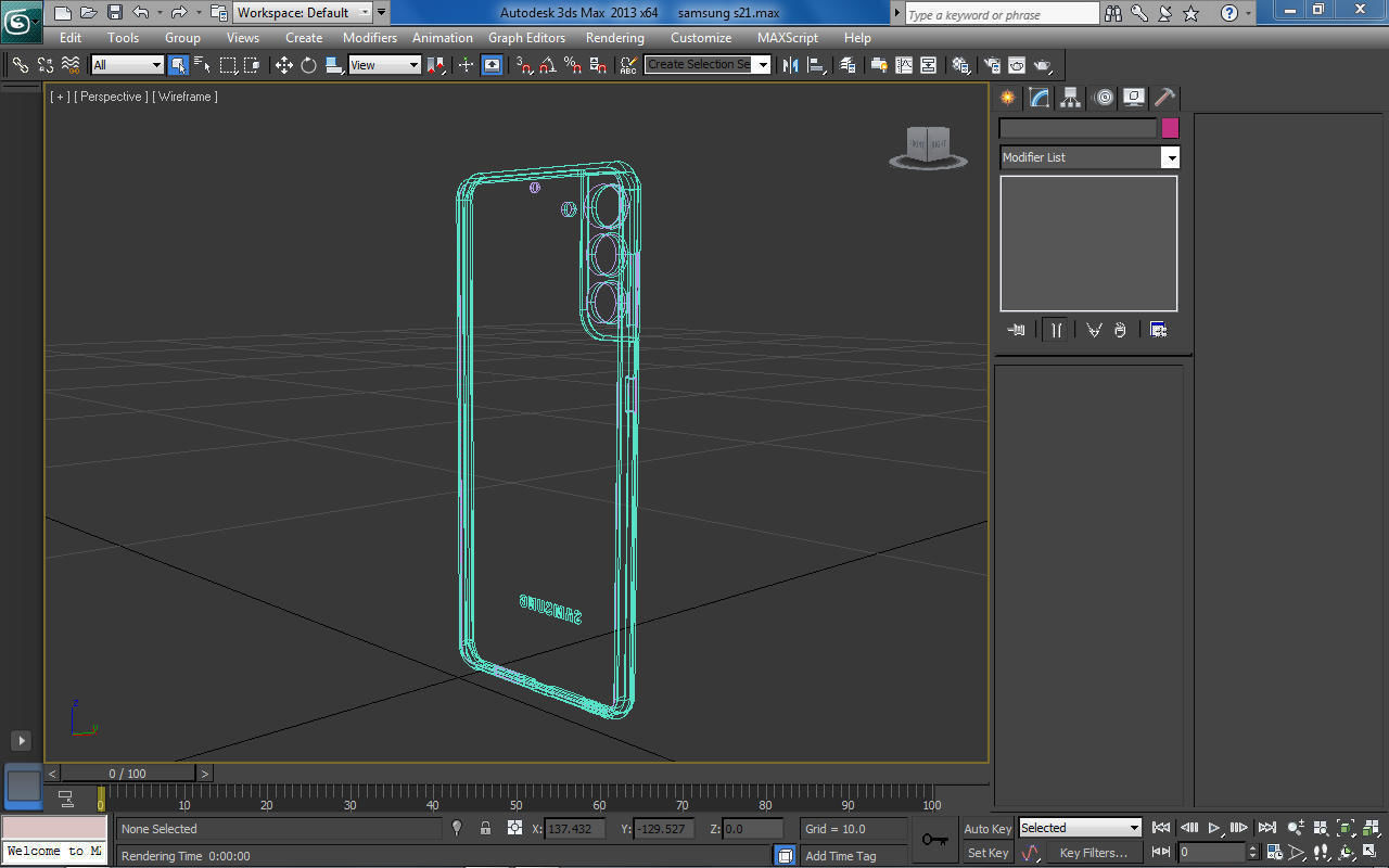 SAMSUNG GALAXY S21 5G Low-poly 3D model_2