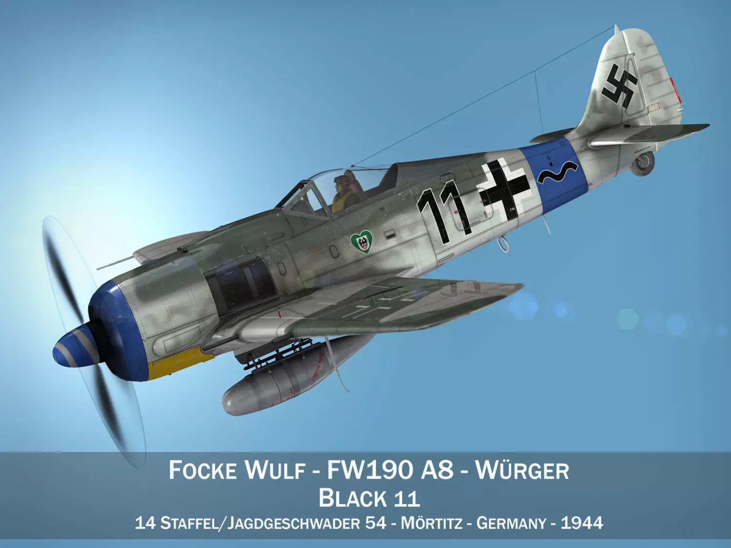 Focke Wulf - FW190 A8 - Black11 3D model