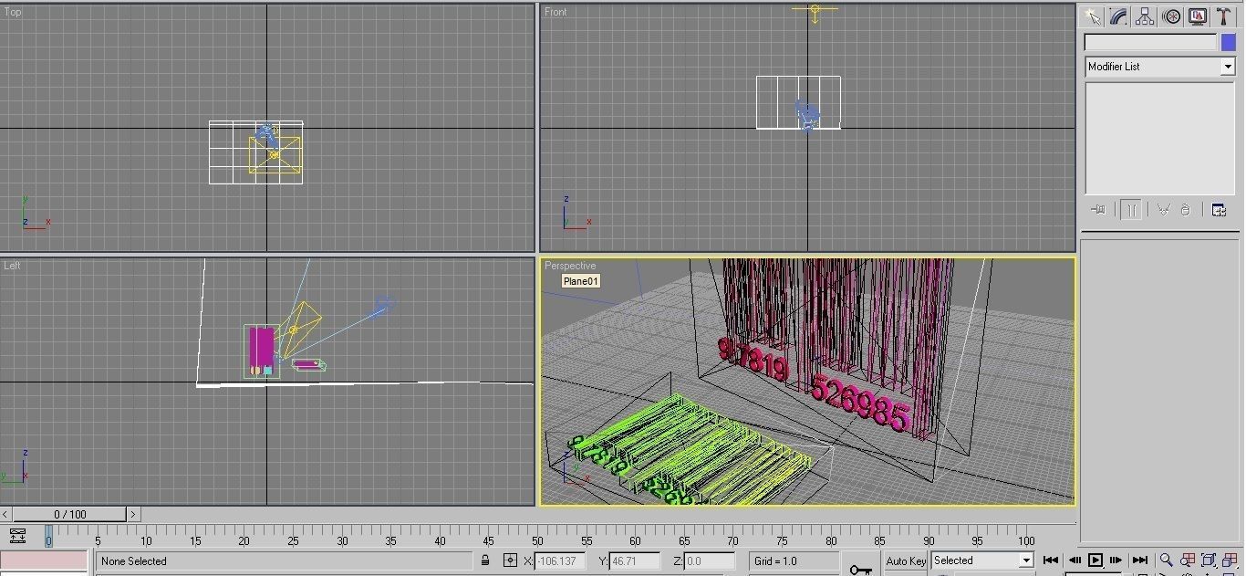 Barcode with glass advanced lights scenes Low-poly 3D model_7