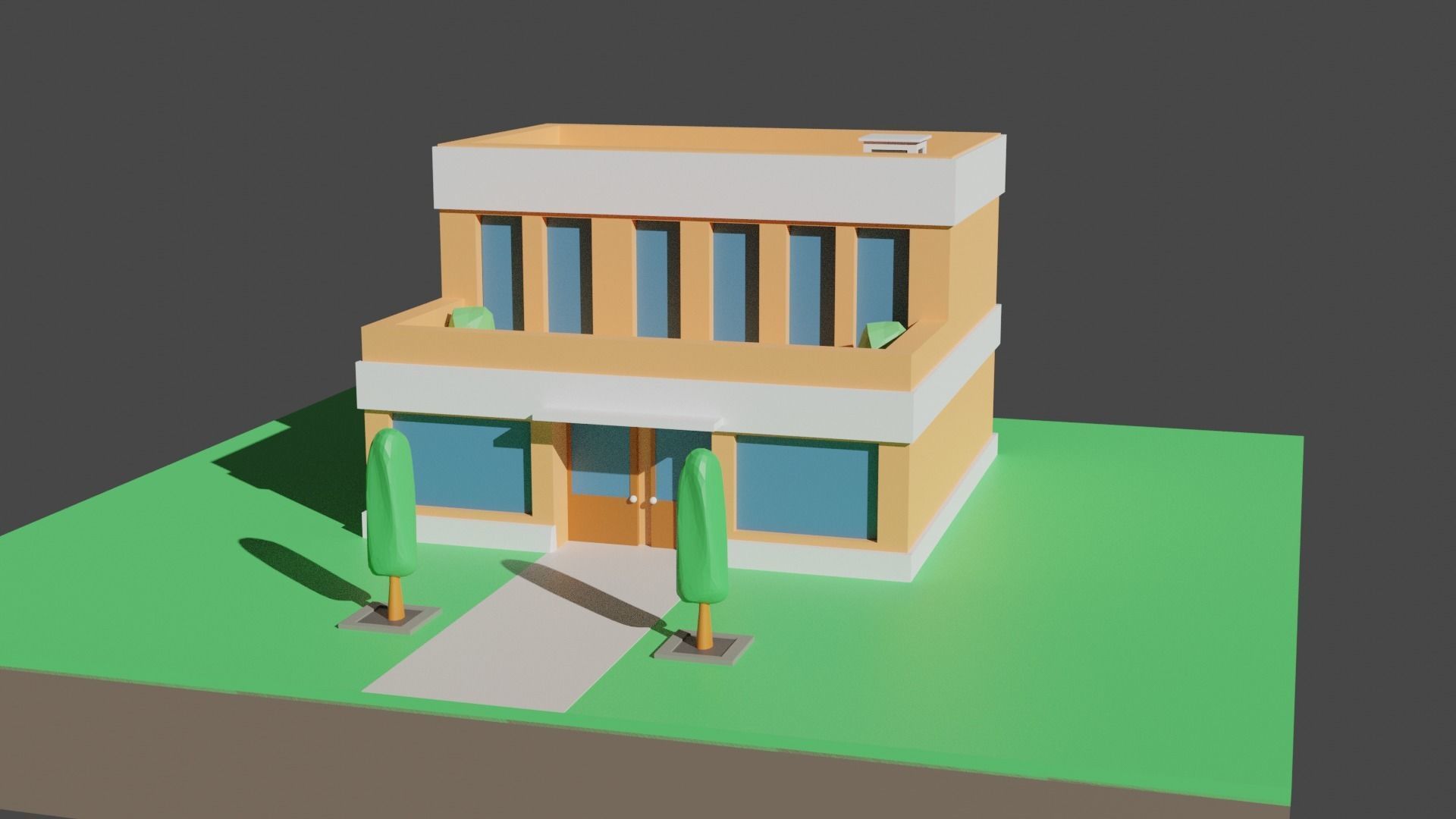 LOW POLY HOUSE Low-poly 3D model_1