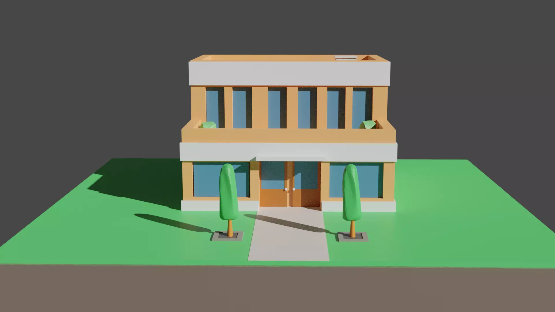 LOW POLY HOUSE Low-poly 3D model_0
