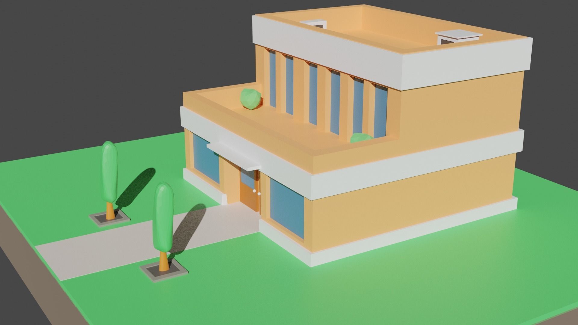 LOW POLY HOUSE Low-poly 3D model_2