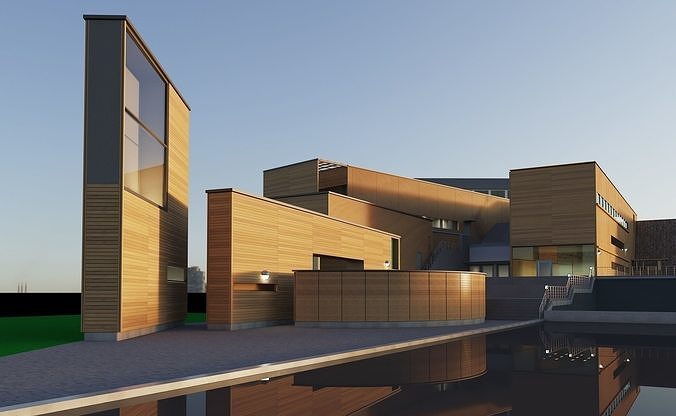 nordic highschool library Free 3D model