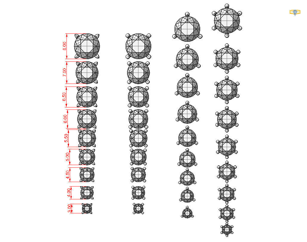 Round Stud Earrings 3D print model_35