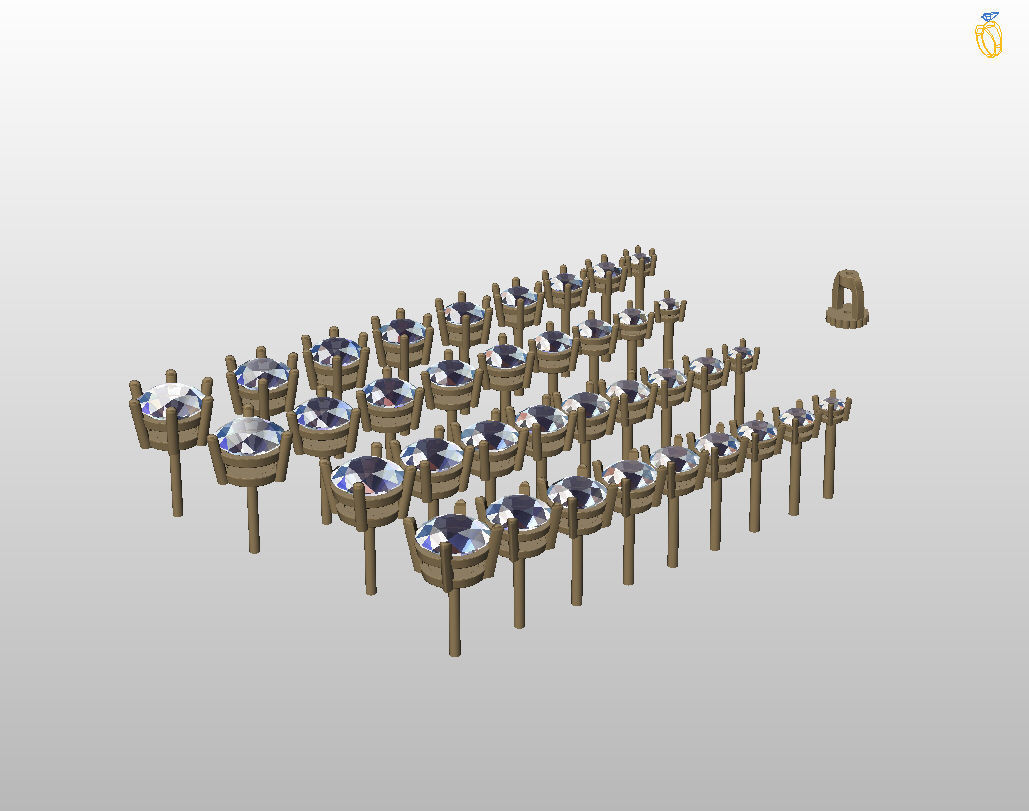 Round Stud Earrings 3D print model_32