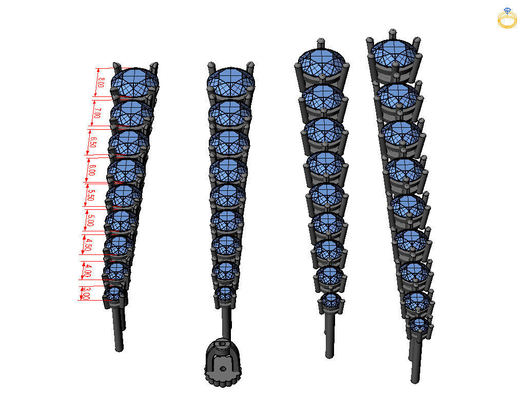 Round Stud Earrings 3D print model_37