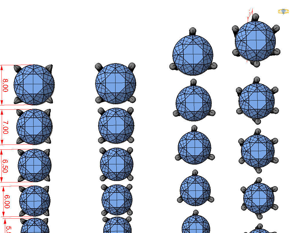 Round Stud Earrings 3D print model_24