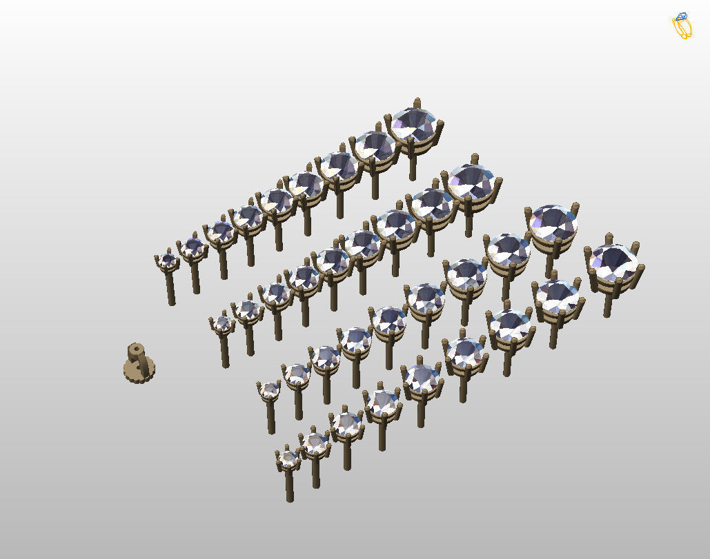 Round Stud Earrings 3D print model_34