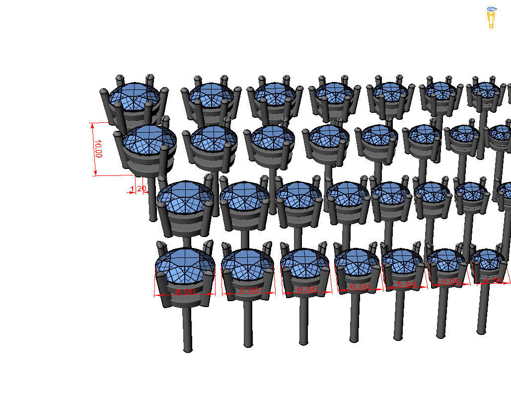 Round Stud Earrings 3D print model_11