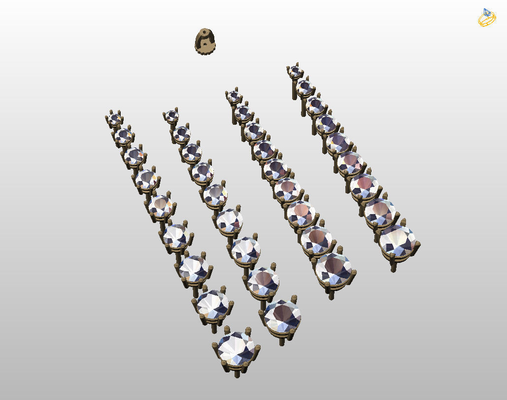 Round Stud Earrings 3D print model_21