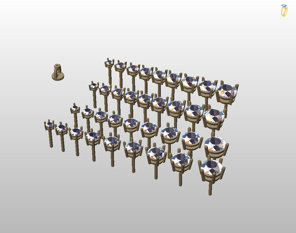 Round Stud Earrings 3D print model_30