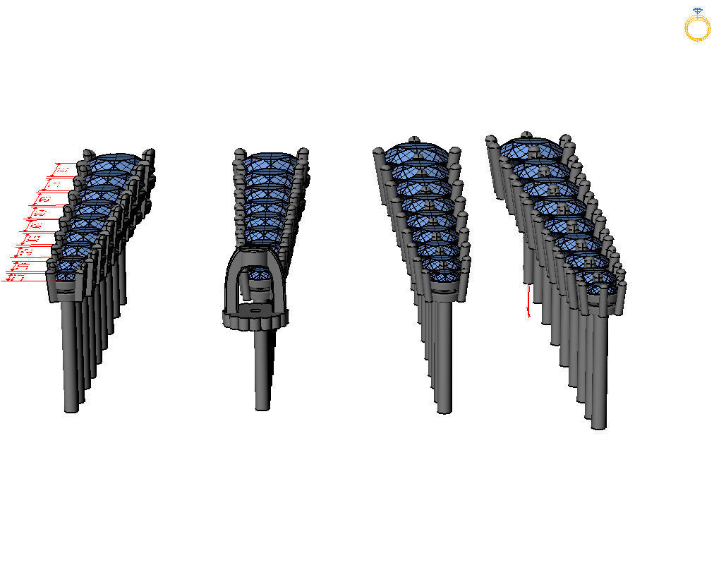 Round Stud Earrings 3D print model_9