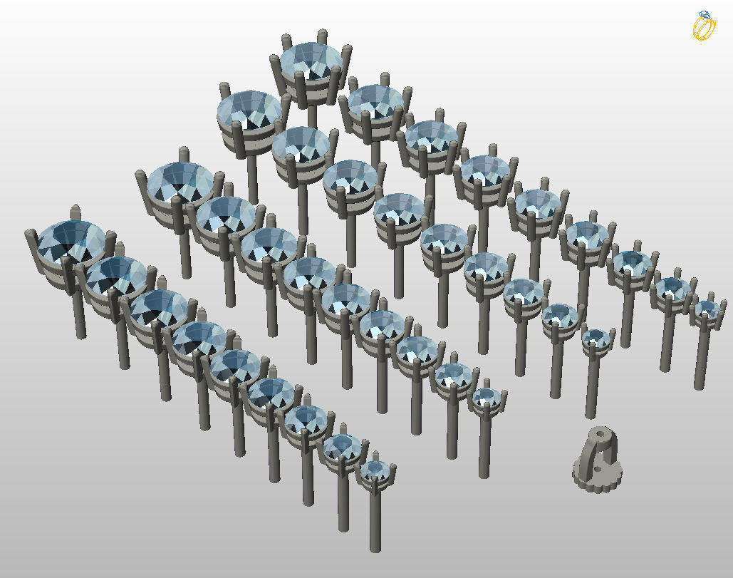 Round Stud Earrings 3D print model_4