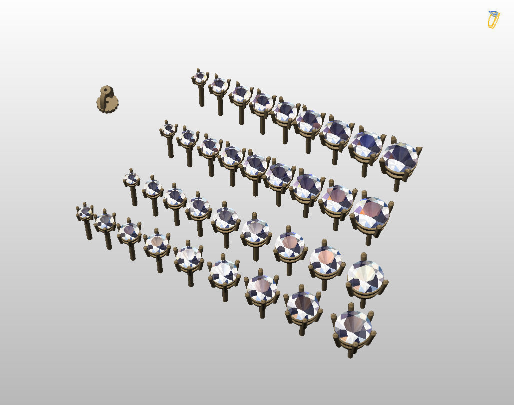 Round Stud Earrings 3D print model_20