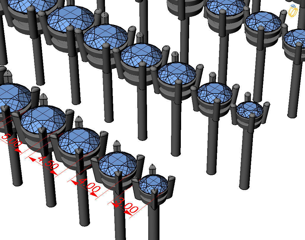 Round Stud Earrings 3D print model_10