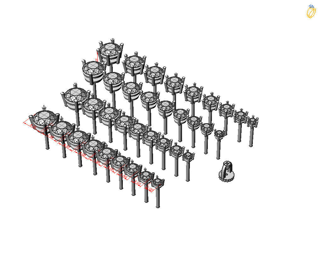 Round Stud Earrings 3D print model_25