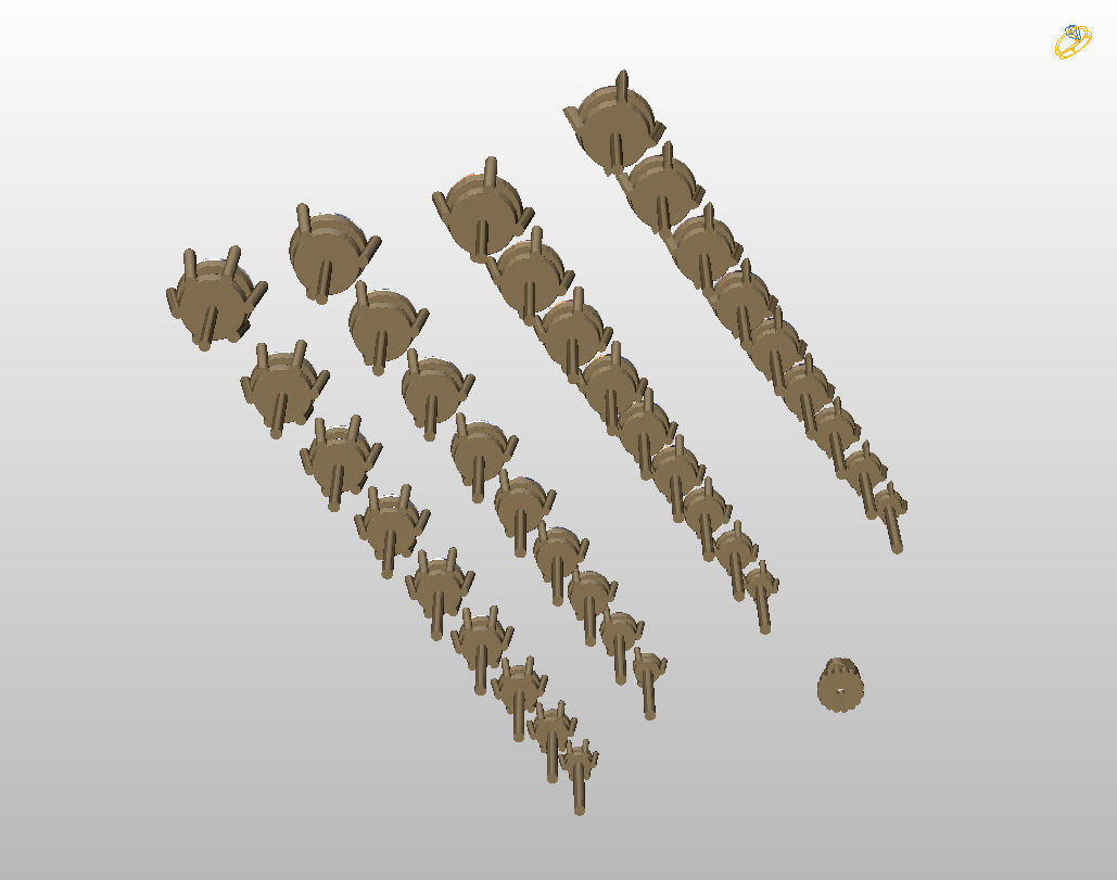 Round Stud Earrings 3D print model_19