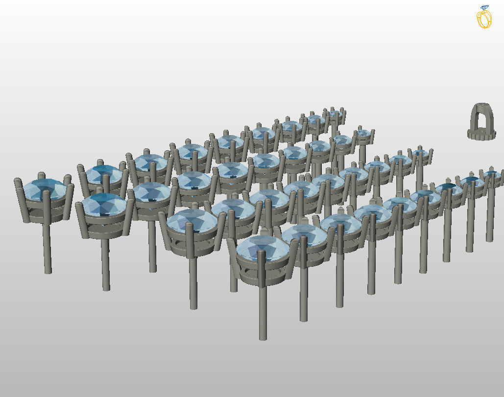 Round Stud Earrings 3D print model_3