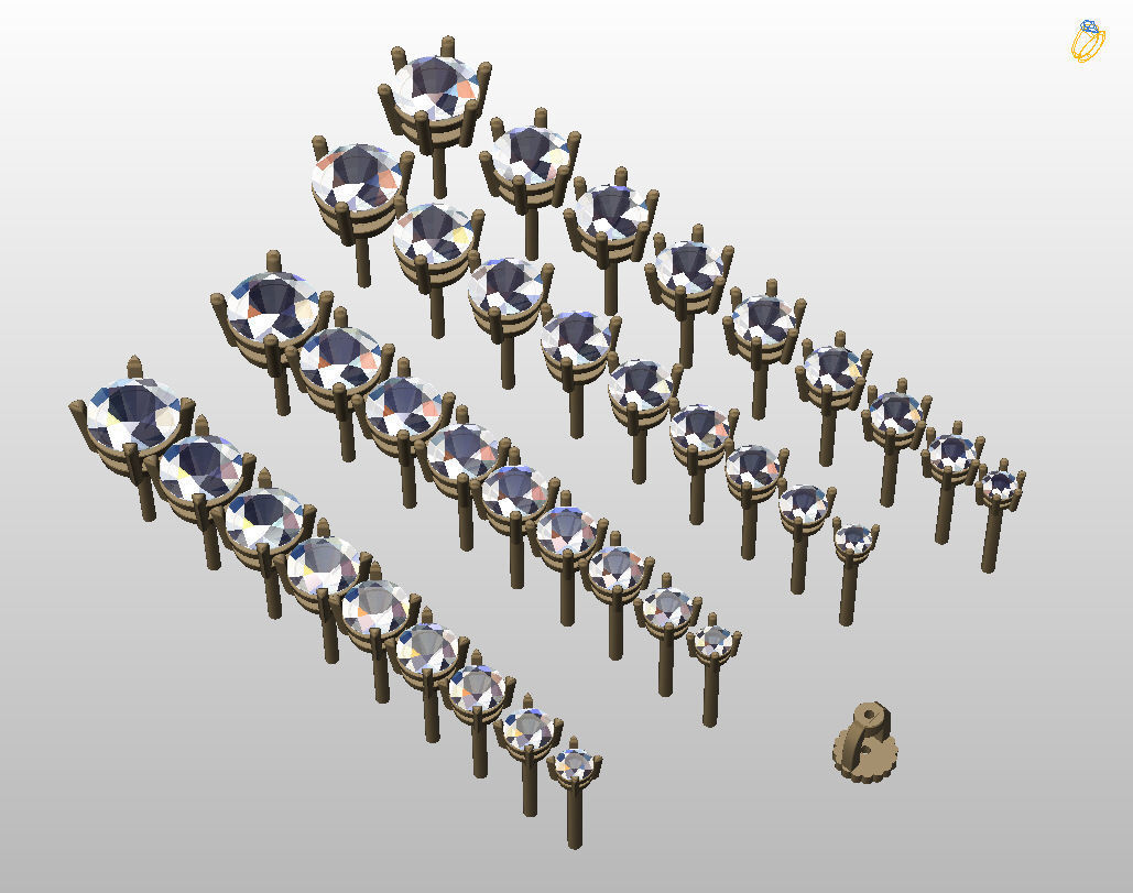 Round Stud Earrings 3D print model_28