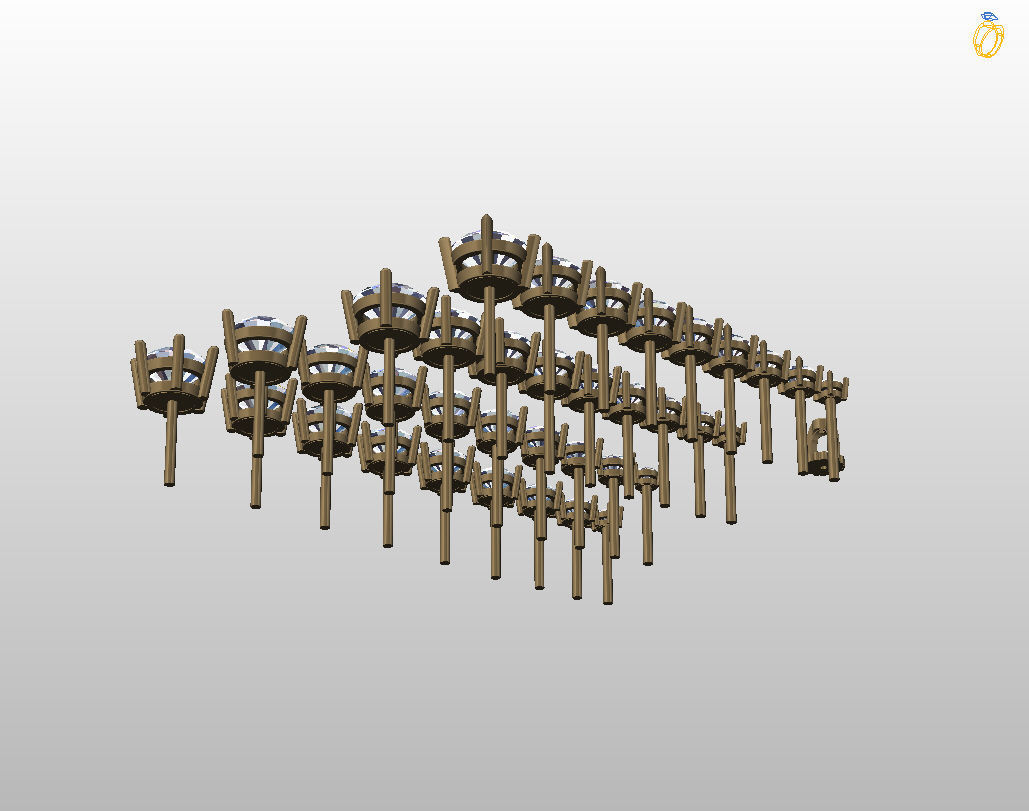 Round Stud Earrings 3D print model_29