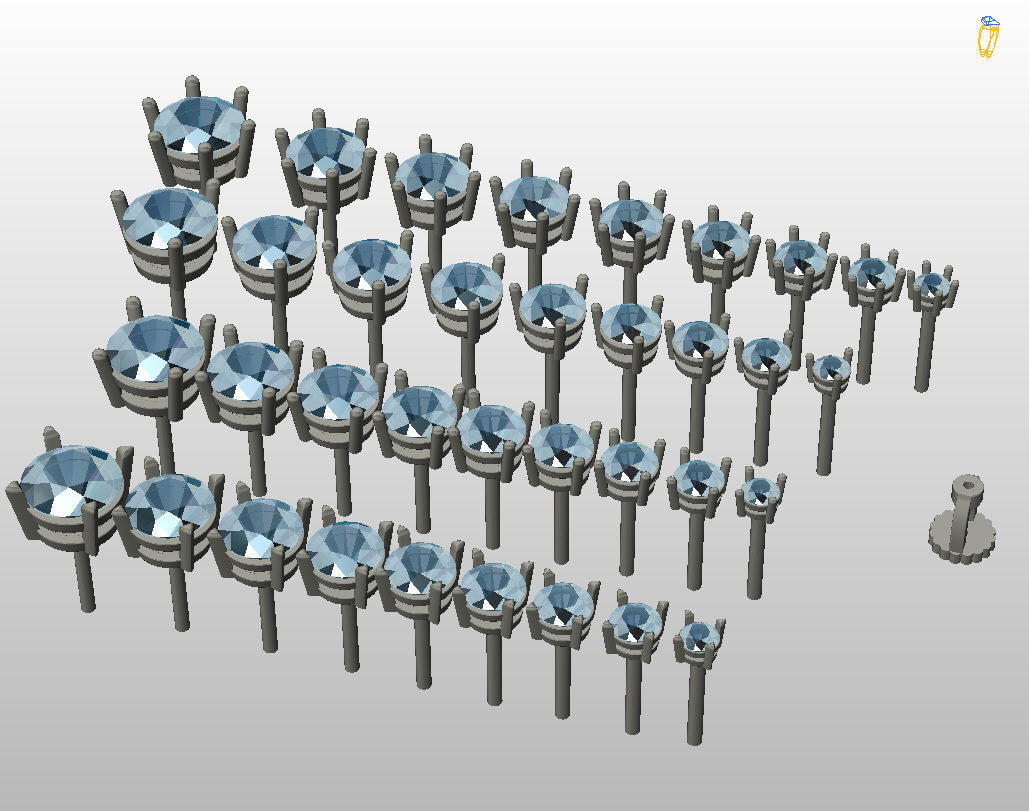 Round Stud Earrings 3D print model_2