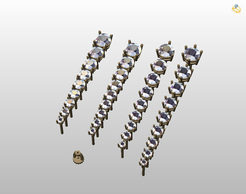 Round Stud Earrings 3D print model_31